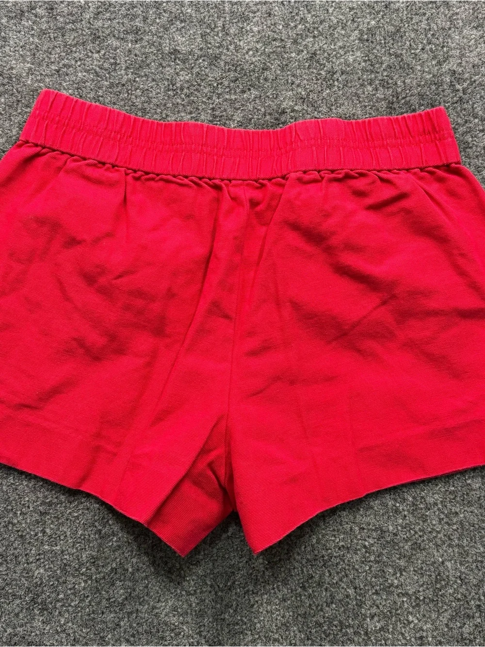 J. Crew Bright Red Elastic-Waist Shorts